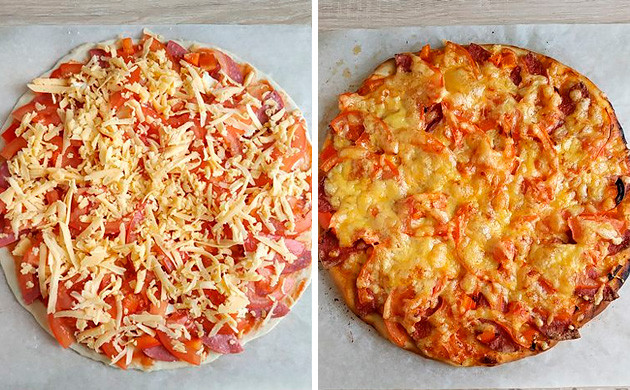 Окончание приготовления Выпекать в духовке 15 минут