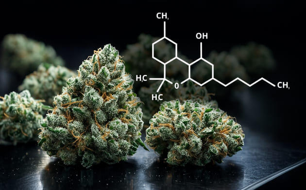 Cорт с внушительной силой воздействия Уровень ТГК в шишках