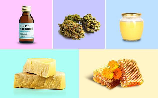 Ингредиенты для приготовления канна-мази