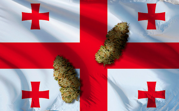 Отношение к каннабису в Грузии в 2023 году Флаг Грузии