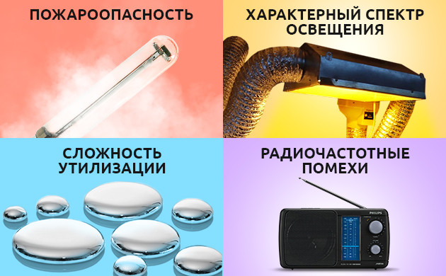 Недостатки ДНаТ ламп Опасность использования ДНаТ ламп