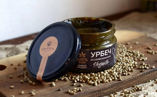 Конопляный урбеч Банка с конопляным урбечом