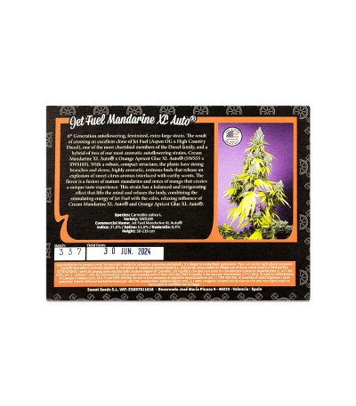 Семена сорта Jet Fuel Mandarine XL Auto fem (Sweet Seeds)